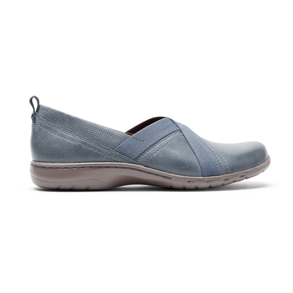 Scarpe Slip-On Rockport Donna - Cobb Hill Penfield - Blu - HLZQAUT-31